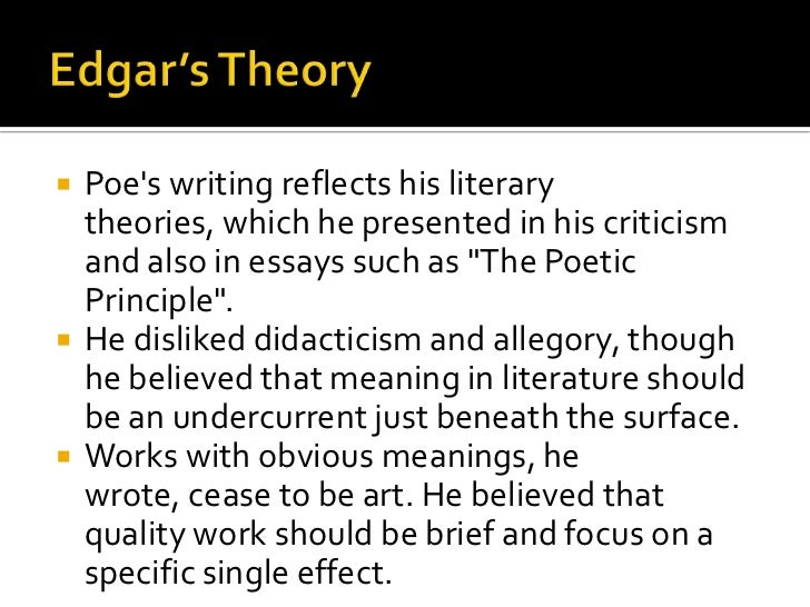 Edgar allan poe poetic principle essay