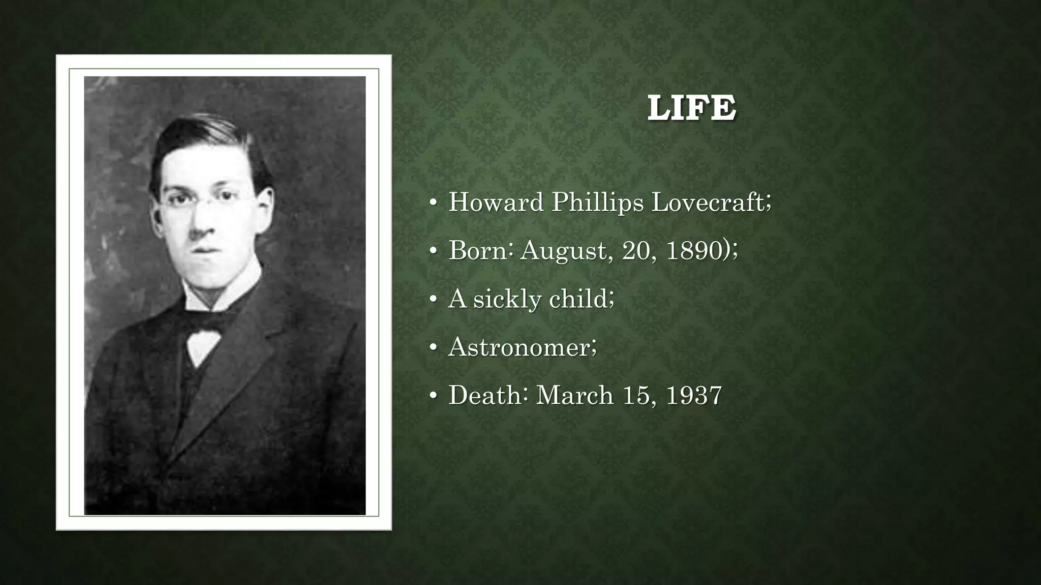 H.P. Lovecraft | PPTX