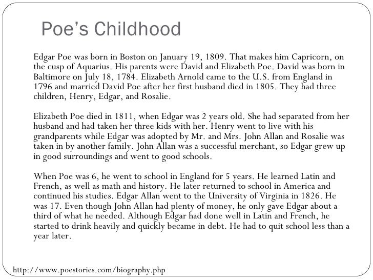 Poe Essay Barcafontanacountryinncom Edgar Allen Poe Essay Edgar Allan Poe Biography Edgar Allan Poe S Essay On Newspaper In Hindi also Custom Writings Discount Code Health And Social Care Essays