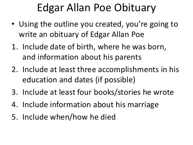 Achievements of Edgar Allan Poe a Writer