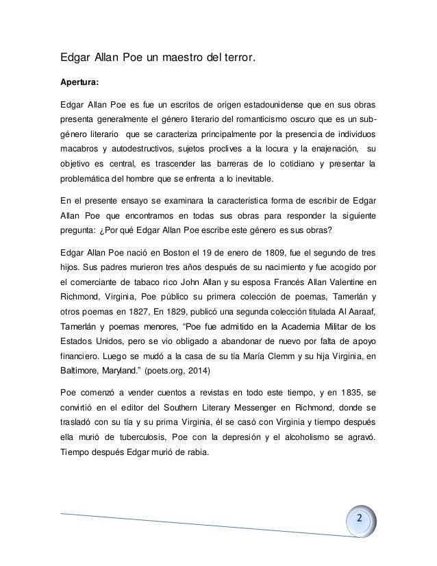 Edgar Allan Poe Ensayo