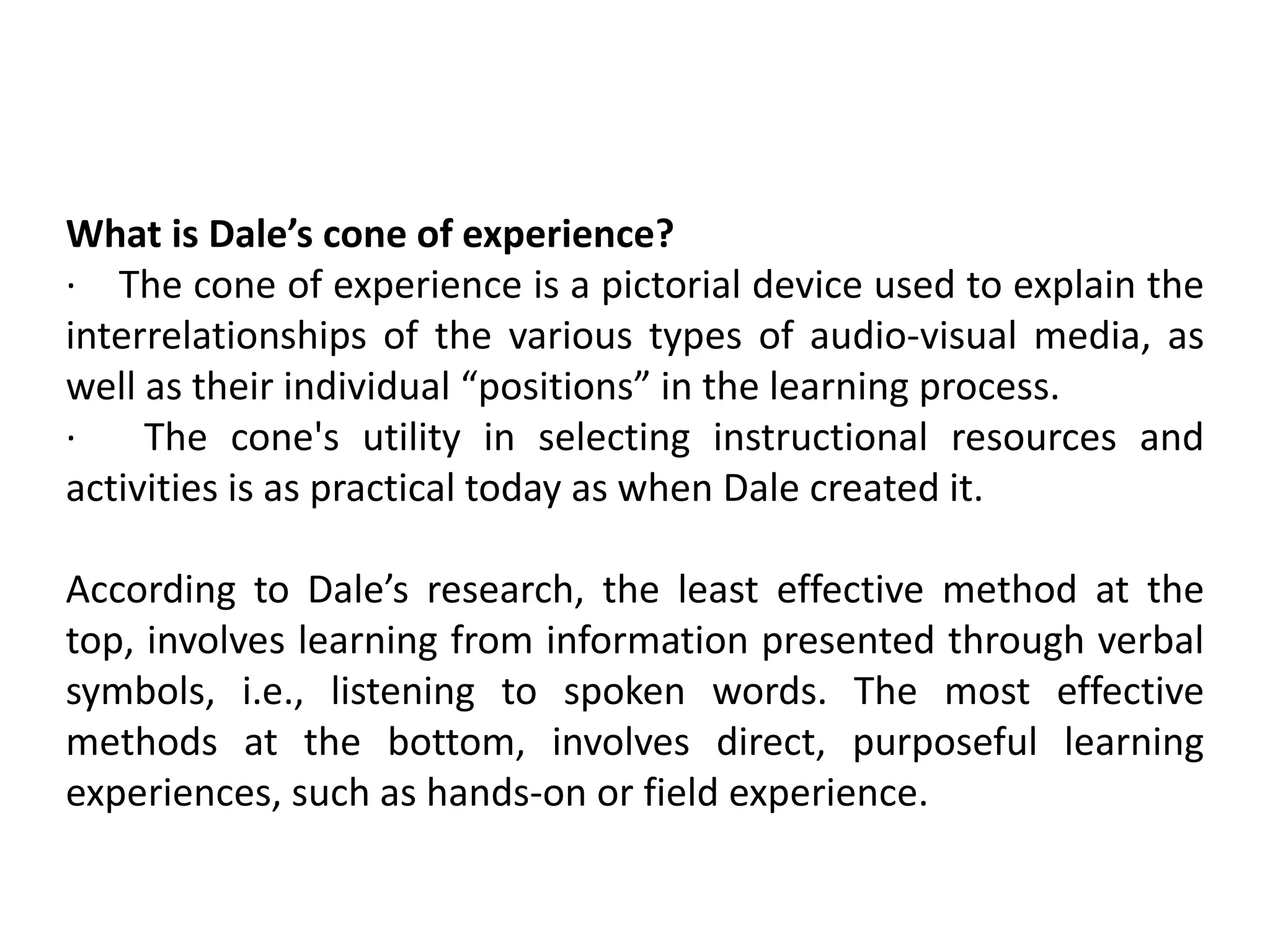 Edgar Cone of Learning (Edgar Cone of Experience) | PPTX