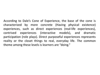 Edgar Cone of Learning (Edgar Cone of Experience) | PPTX