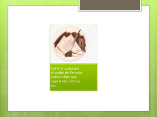 Carta enviada por 
el padre de Ernesto 
indicándole que 
vaya a vivir con su 
tío. 
 