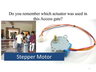 Do you remember which actuator was used in
this Access gate?
Stepper Motor
17
 