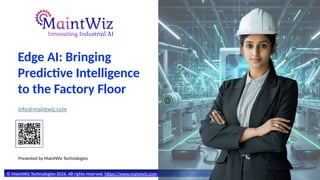 Edge AI on the Factory Floor: Predictive Maintenance with Real-Time ...