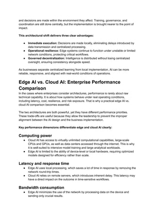 Edge AI vs Cloud AI: Choosing the Right AI Architecture for Your ...