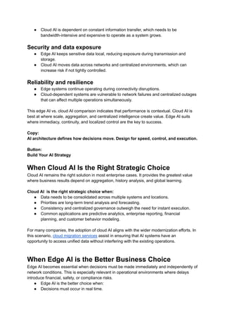 Edge AI vs Cloud AI: Choosing the Right AI Architecture for Your ...