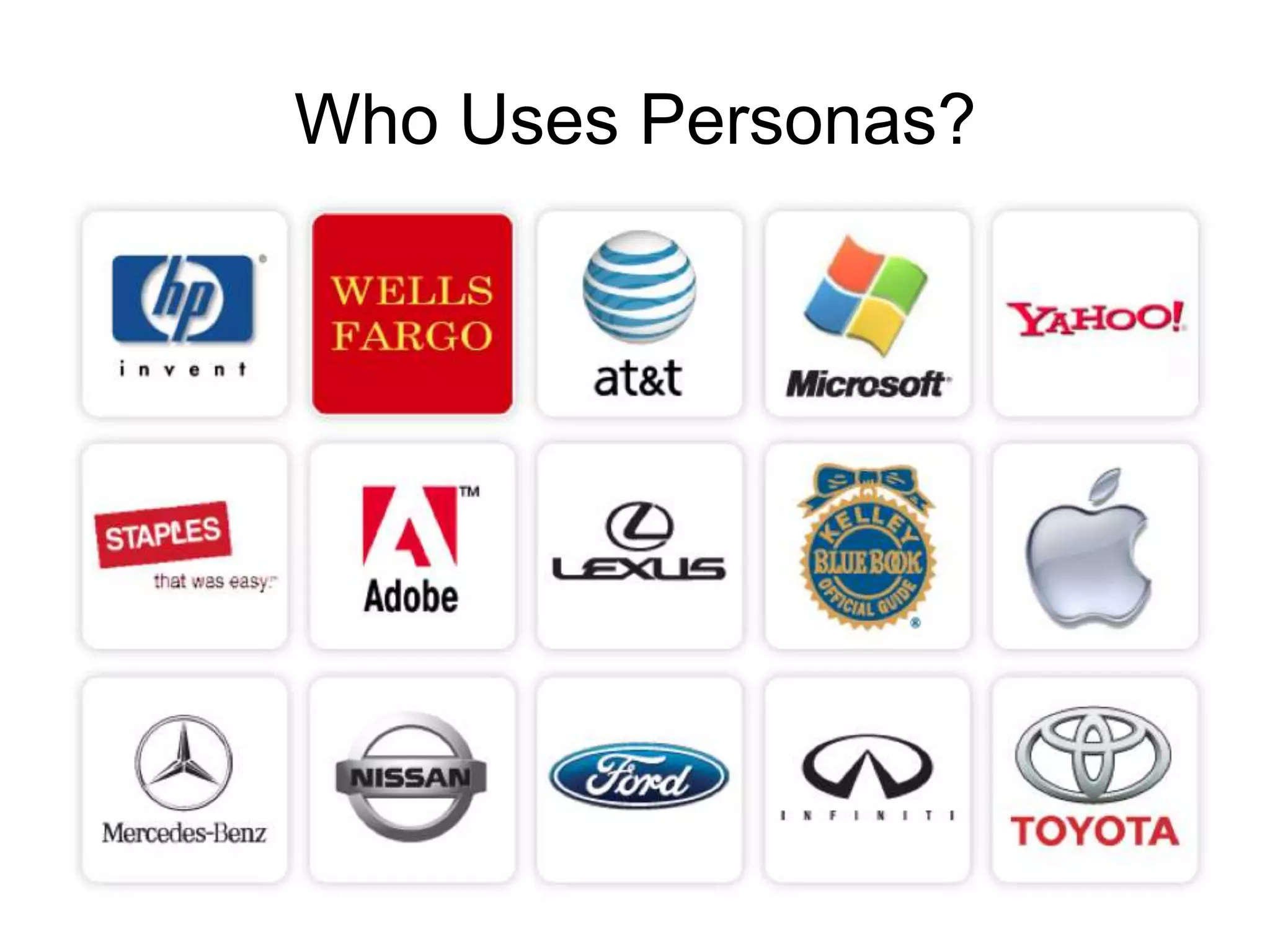 Who Uses Personas?
 