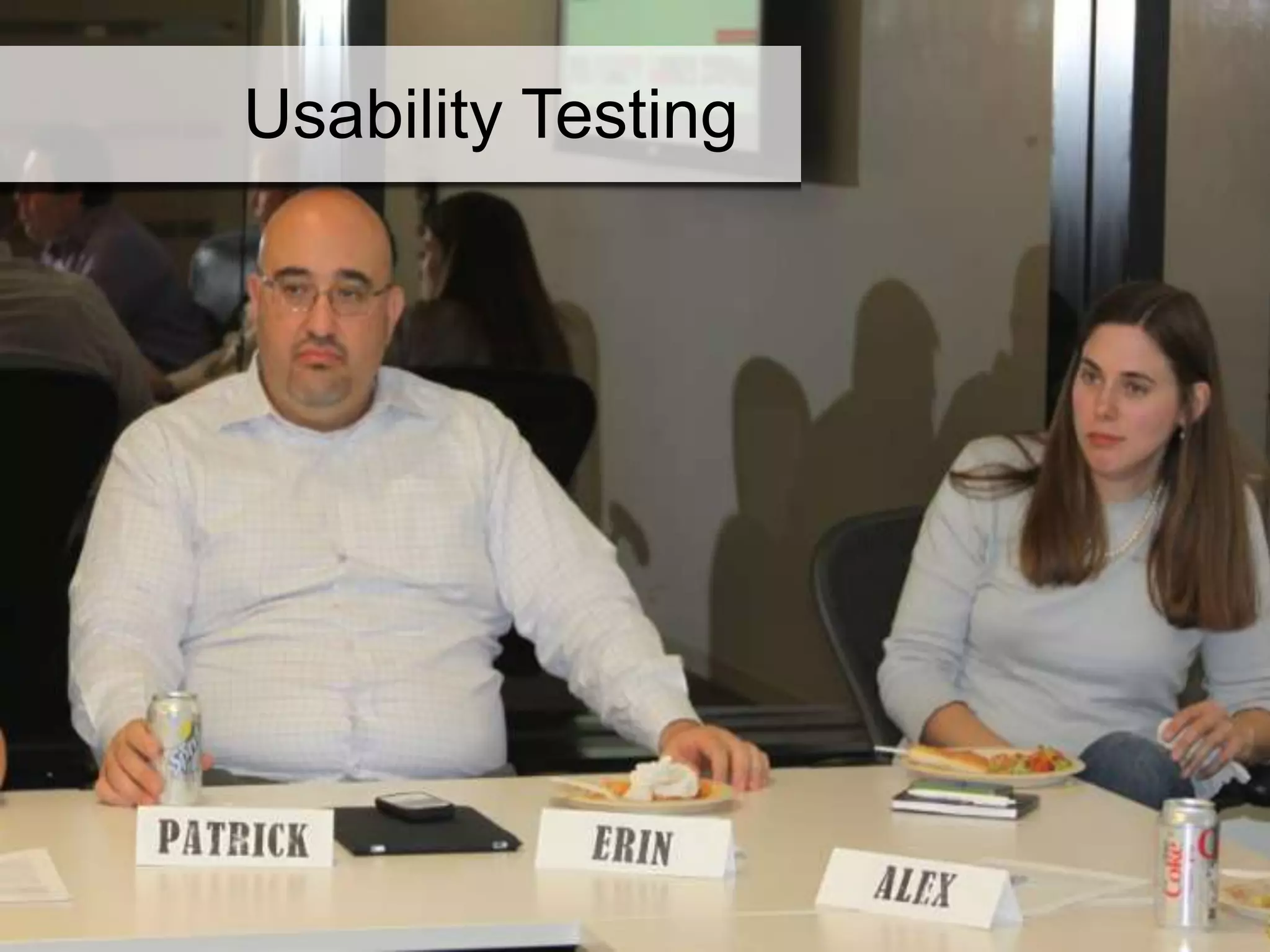 Usability Testing
 