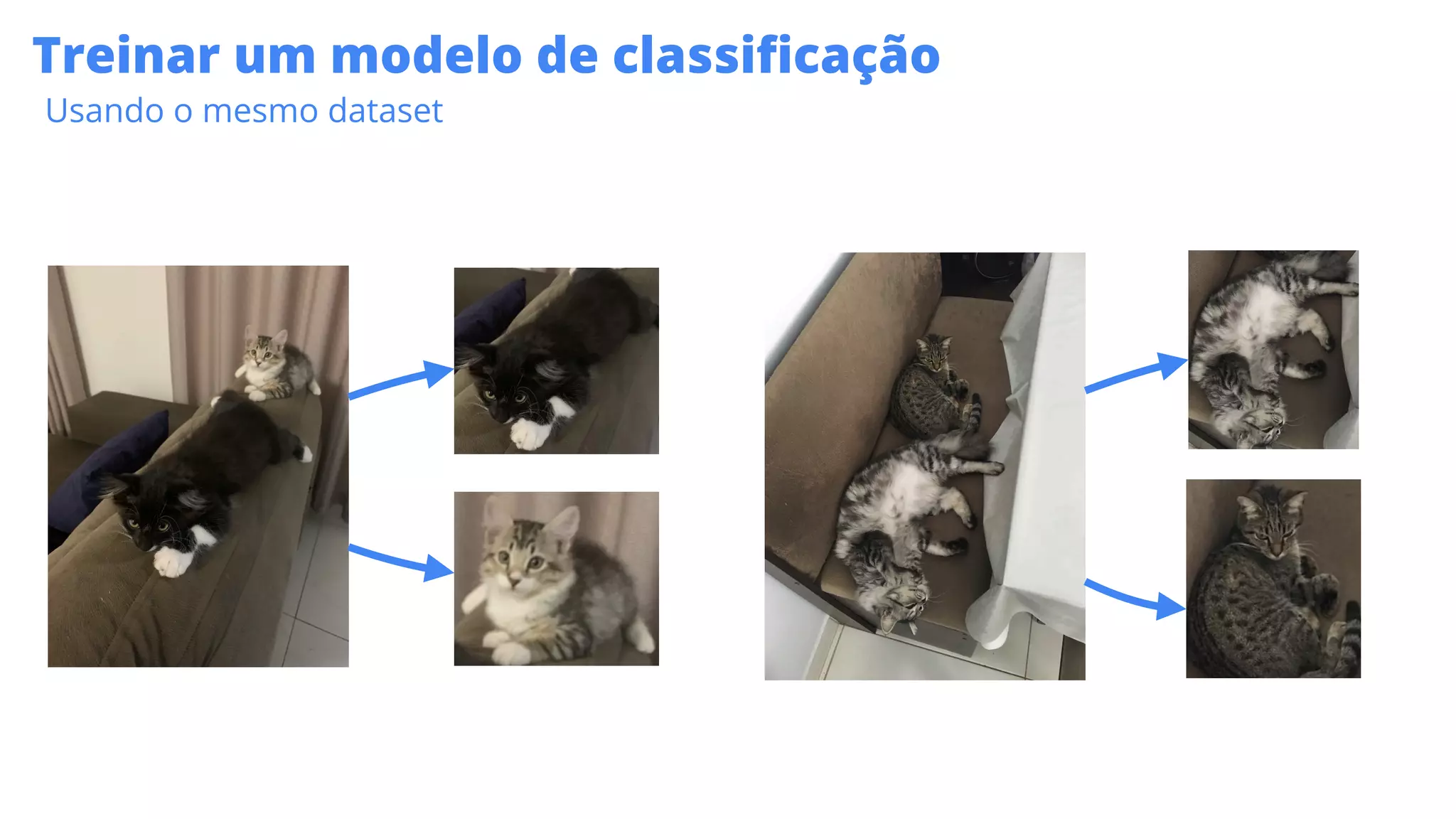 Treinar um modelo de classiﬁcação
Usando o mesmo dataset
 