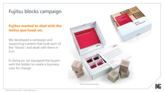 Integrated lead-to-revenue approach
MAP CRM
Web
site
Lead scoring
Data + insight
Audience +
market
insight
GTM
planning +
value
proposition
Creative
and content
development
optimisation
Inside sales
Nurture
Sales
enablement
Plan and concept Activate and amplify Pipeline management Sales engagement
© DirectionGroup 2016 | directiongroup.com
 