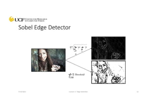 Edge Detection Presentation based on UCF Courses on Computer Vision | PPTX