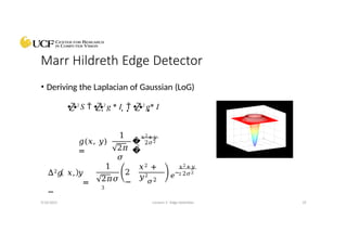 Edge Detection Presentation based on UCF Courses on Computer Vision | PPTX