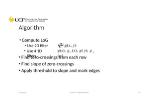 Edge Detection Presentation based on UCF Courses on Computer Vision | PPTX