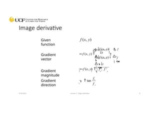 Edge Detection Presentation based on UCF Courses on Computer Vision | PPTX