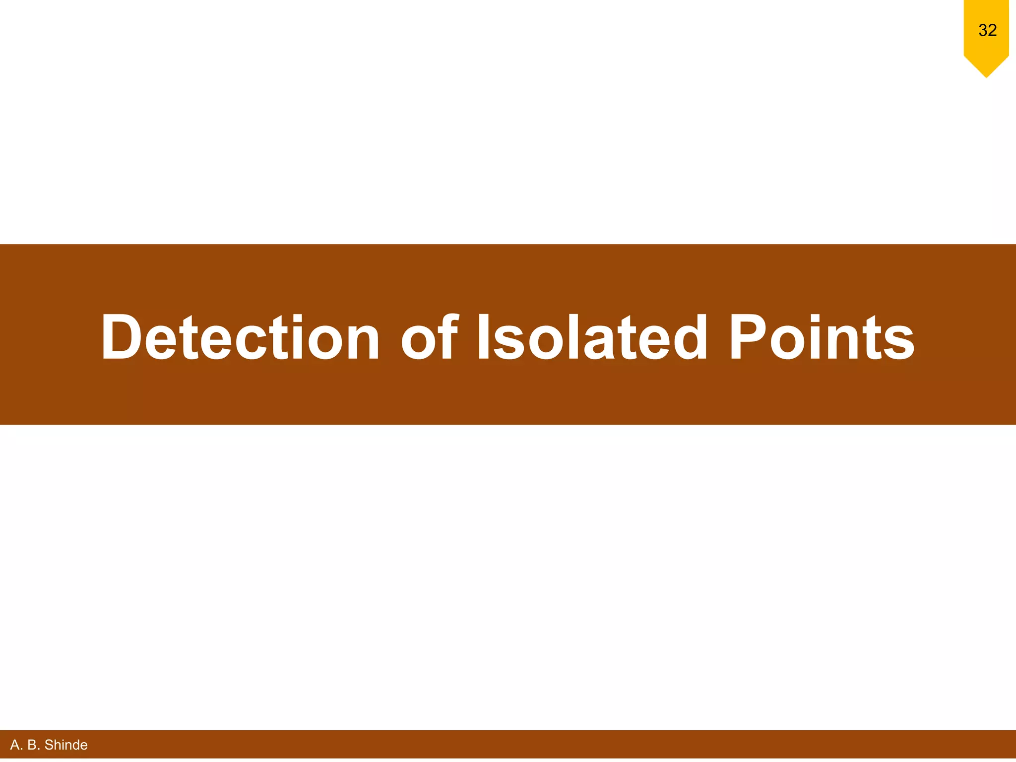 A. B. Shinde
32
Detection of Isolated Points
 