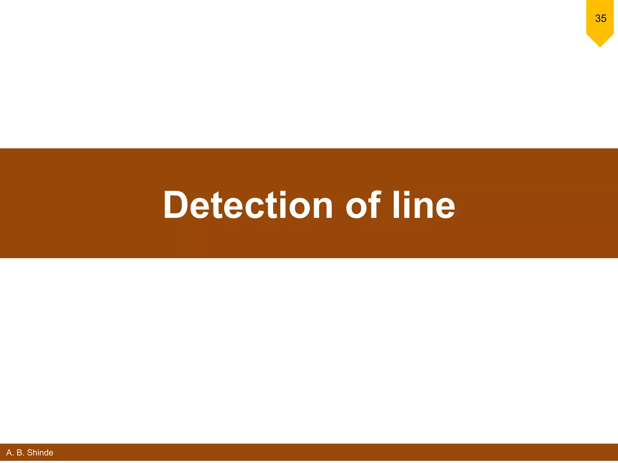 A. B. Shinde
35
Detection of line
 