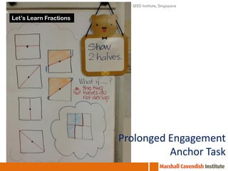 SEED Institute, Singapore

Let’s Learn Fractions

Prolonged Engagement
Anchor Task

 