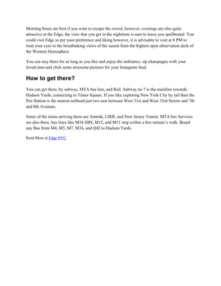 Edge- New York City | PDF | Rail Travel | Travel Type