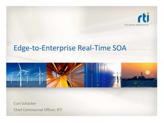 Edge-to-Enterprise Real-Time SOA




Curt Schacker
Chief Commercial Officer, RTI
 