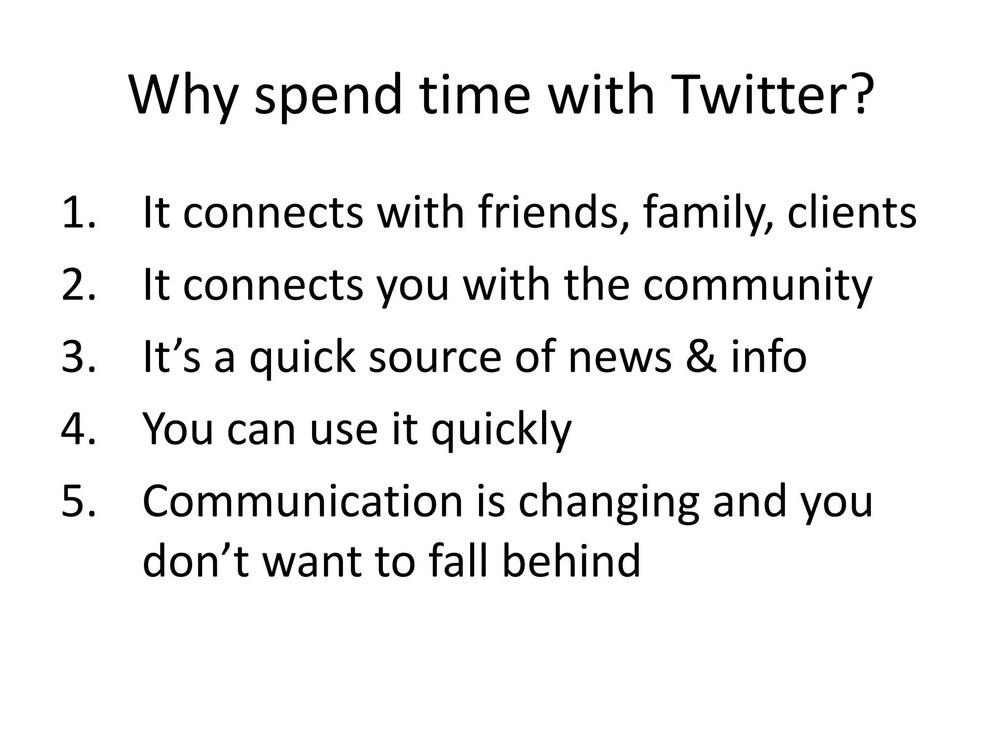 Twitter Presentation for Edge Business Magazine