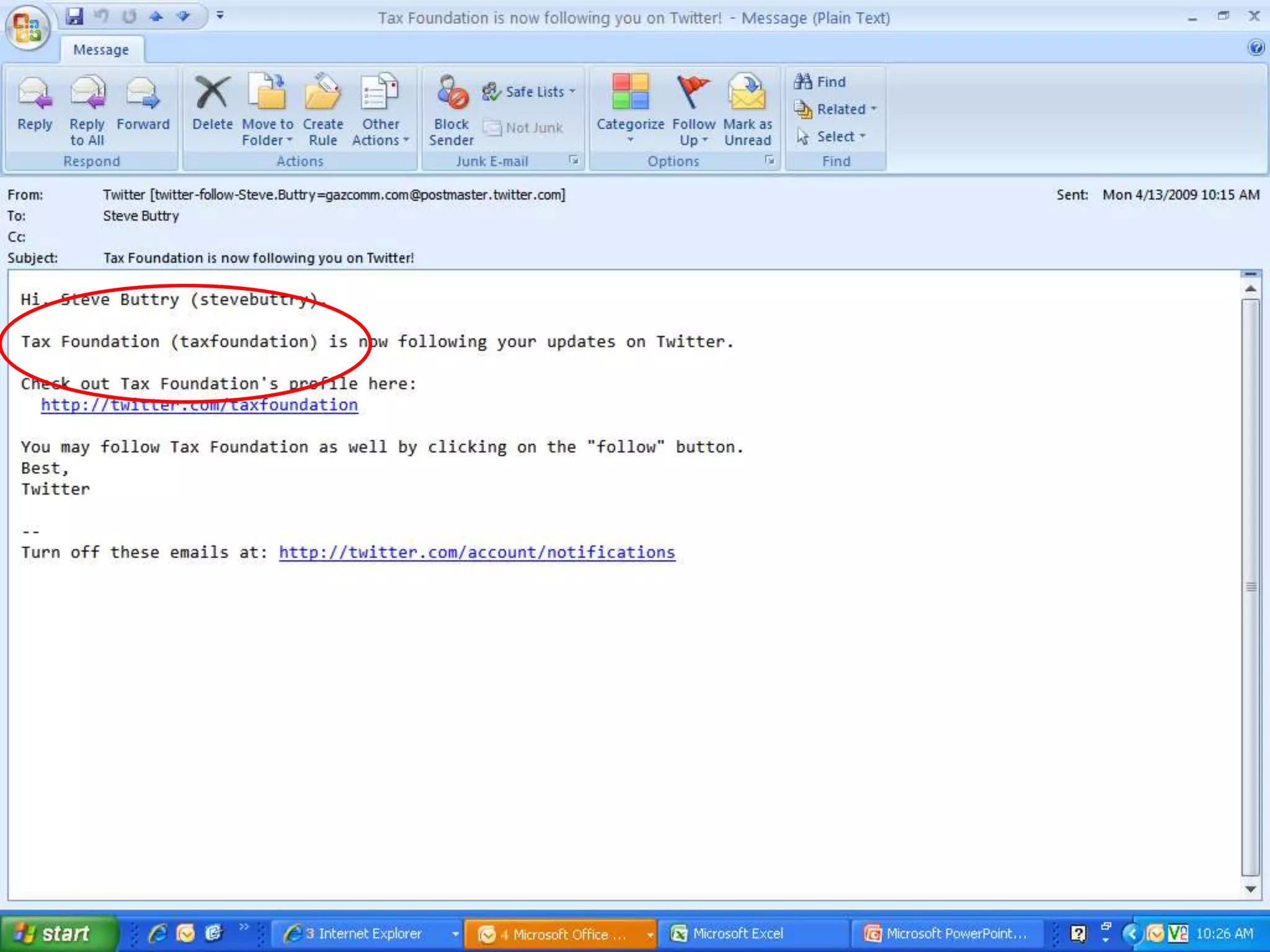 Twitter Presentation for Edge Business Magazine