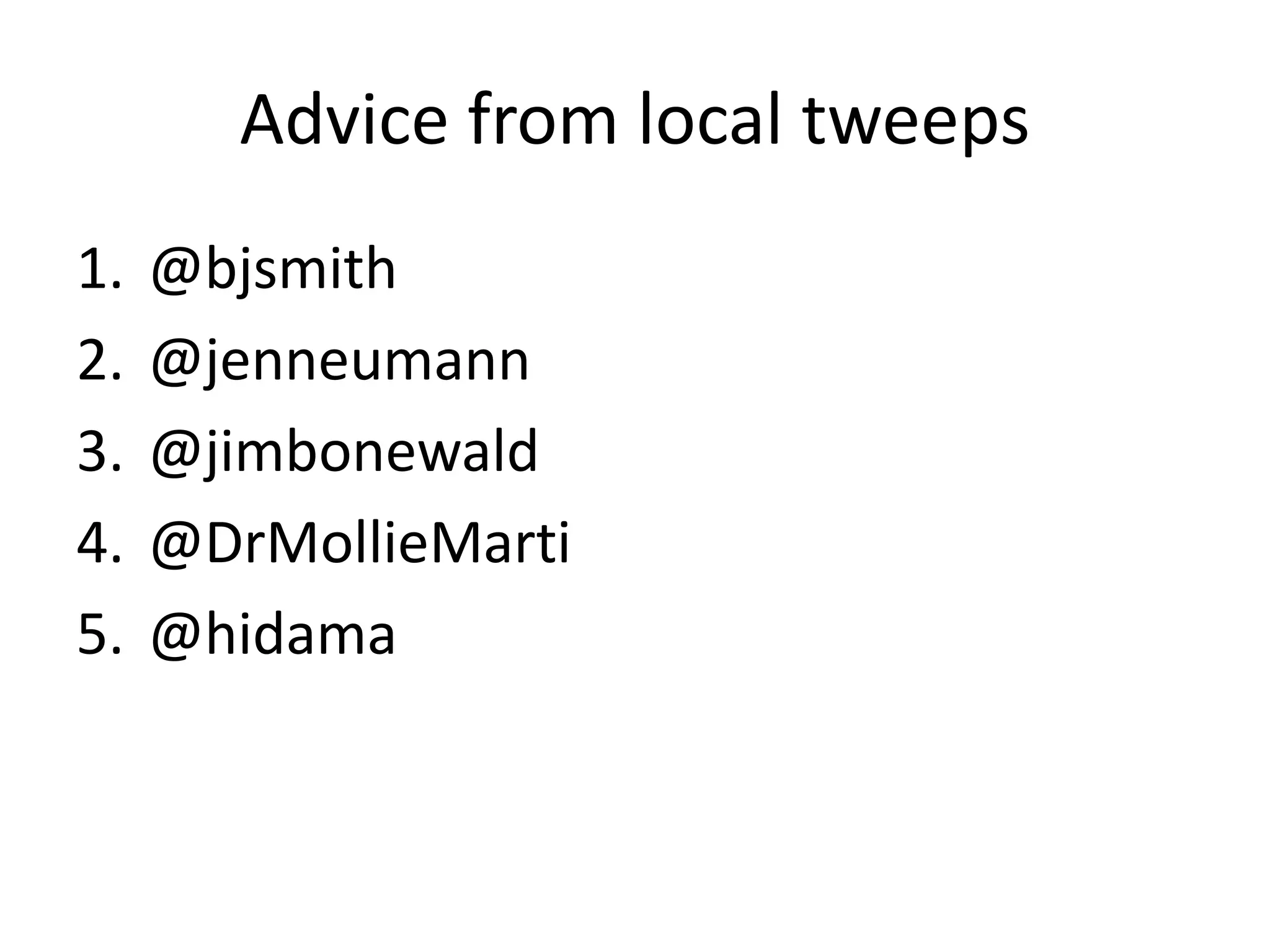 Twitter Presentation for Edge Business Magazine