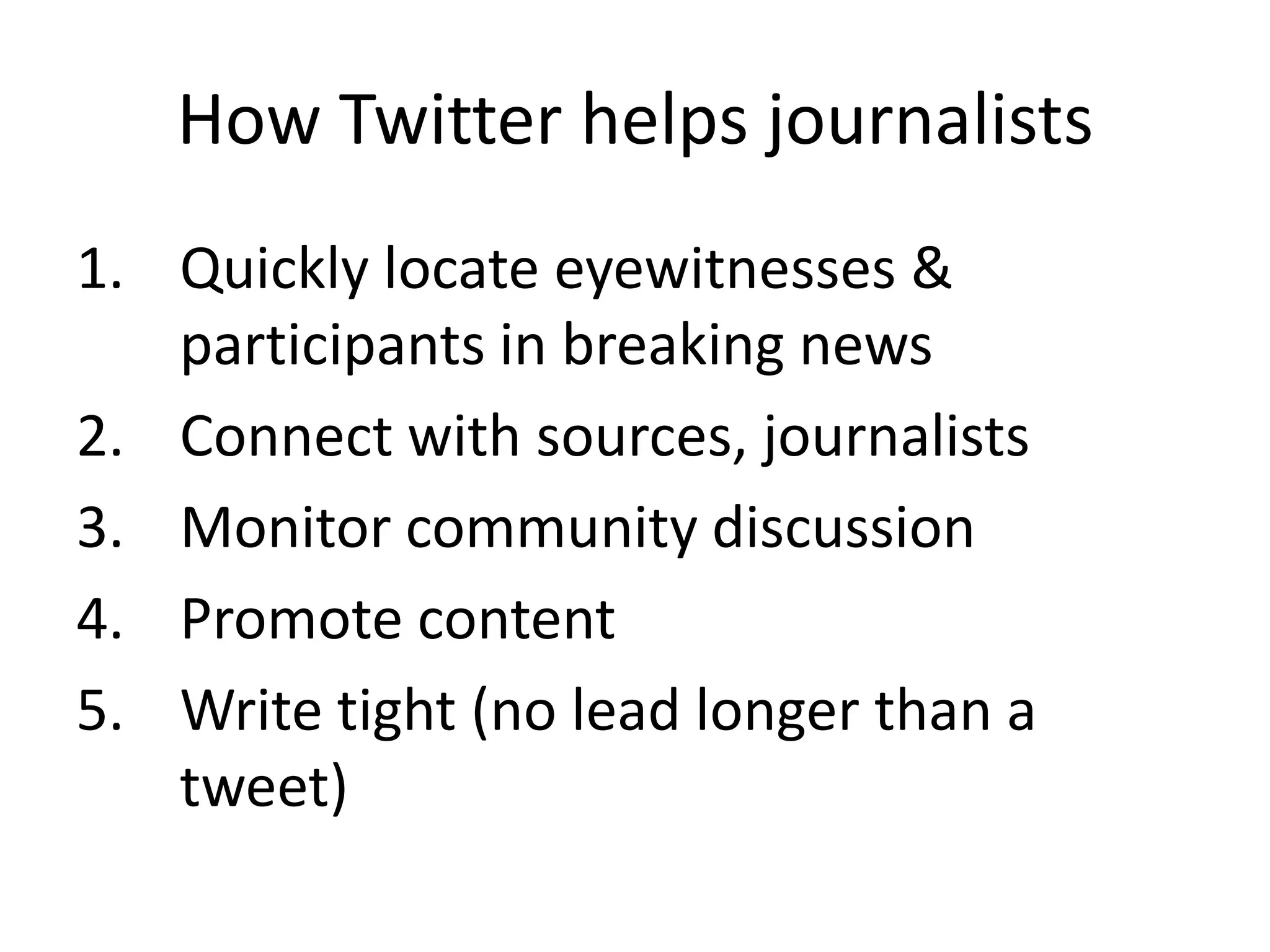 Twitter Presentation for Edge Business Magazine