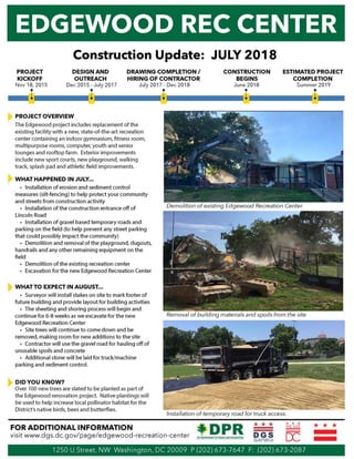 Edgewood construction update july 2018