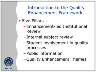 From Quality Assurance to Quality Enhancement (2006) | PPT