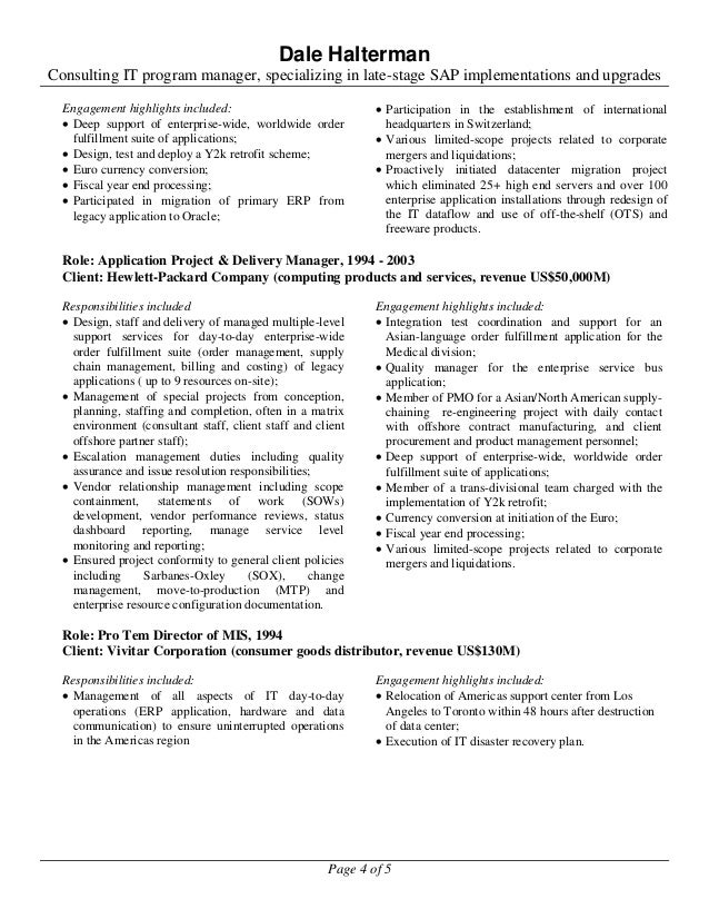 order of resumes