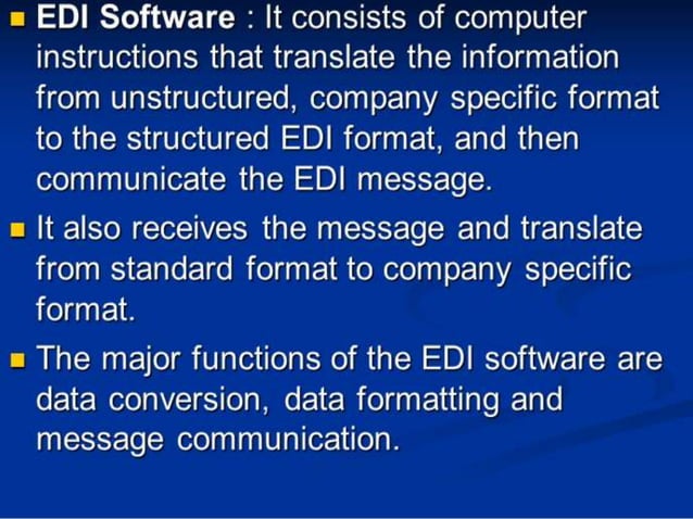 EDI(ELECTRONIC DATA INTERCHANGE) | PPTX
