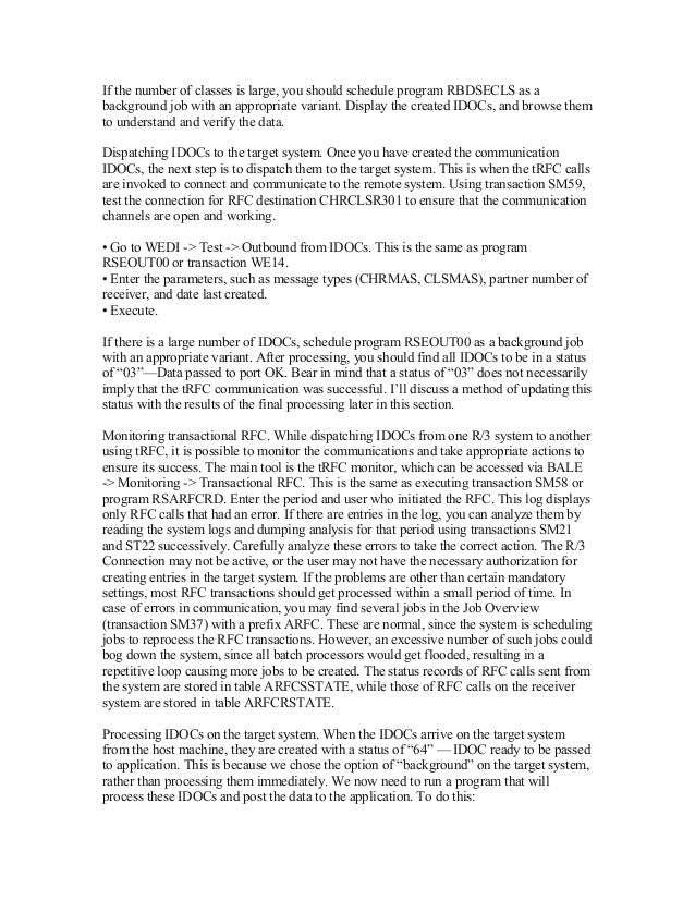 Edi Idoc Interface Ale Bapi Badi User Exits