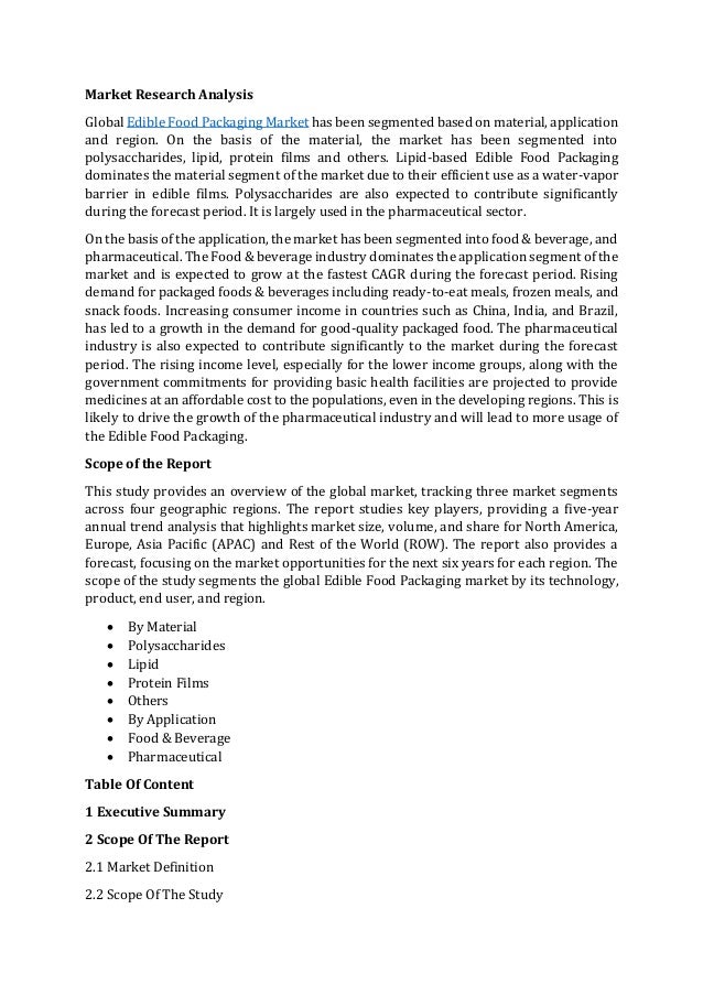 Edible Food Packaging Market