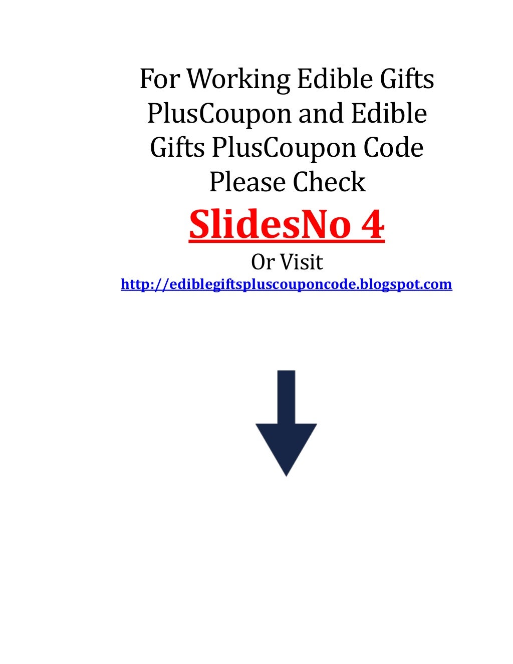 Edible gifts plus coupon code