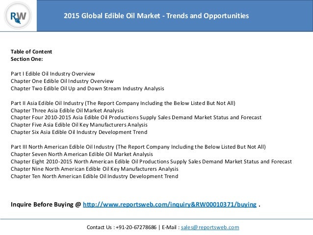 market analysis of edible oil industries Outlook for edible oil it’s estimated that china’s edible oil industry still has industry reports, company reports and market analysis. market analysis of edible oil industries Outlook for edible oil it’s estimated that china’s edible oil industry still has industry reports, company reports and market analysis.
