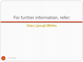 For further information, refer:
http://goo.gl/B0nbsc
www.niir.org14
 