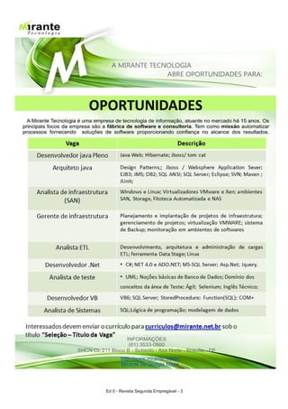 Ed 0 - Revista Segunda Empregável - 3
 