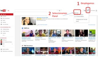1 Desplegamos
2 Seleccionamos
Panel
 