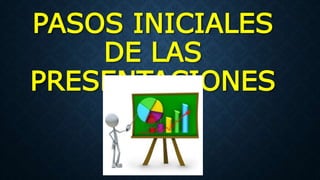 PASOS INICIALES
DE LAS
PRESENTACIONES
 