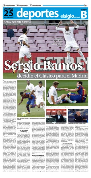 B9@elsiglocomve elsiglocomve @elsiglocomv
deporteselsiglo.com.ve
25DE OCTUBRE DE 2020
DOMINGO cuerpo
B
EFE
Ansu Fati tuvo un cara a
cara con Sergio Ramos en su
primer Clásico como titular y
consiguió un gol que lo con-
vierte en el jugador más joven
de la historia en marcar en un
Barcelona-Real Madrid con 17
años y 359 días, pero el de Ca-
mas también fue el autor de un
tanto, en este caso el que puso
por segunda vez a los blancos
en el marcador antes de que
Modric hiciera el definitivo 1-3
en el Camp Nou.
La primera vez que se en-
contraron fue en el minuto 8,
cuando Ansu Fati, que jugó de
‘9’ todo el partido, fue más rá-
pido que Sergio Ramos y llegó
antes a la pelota después de un
centro de Jordi Alba desde la
izquierda del ataque azulgra-
na. Su remate desde dentro del
área con Courtois sin poder de
reacción supuso el 1-1 provi-
sional que igualó el tanto ini-
cial de Valverde.
A partir de entonces a Ansu
Fati le costó encontrar los espa-
cios entre la defensa ‘merengue’
y Varane y Sergio Ramos prác-
ticamente lo anularon durante
el resto de un primer tiempo en
el que imperó la igualdad.
El joven jugador azulgrana
reaccionó en el inicio de la se-
gunda parte con un disparo de-
masiado cruzado en el minuto
51 ante la oposición precisa-
mente de Sergio Ramos y tan
solo dos minutos después efec-
tuó un centro al segundo palo
para que Coutinho rematara
de cabeza sin ninguna oposi-
ción. Pero el brasileño envió la
pelota a la parte exterior de la
red.
El Clásico se empezaría a
decidir con un penalti muy
riguroso pitado por Martí-
nez Munuera después de la
intervención del VAR por un
agarrón de Lenglet a Sergio
Ramos. El mismo jugador ma-
dridista transformó la pena
máxima en el 63 y a partir de
ese momento los madrileños
se convirtieron en claros do-
minadores del encuentro.
Ni Ansu Fati ni sus com-
pañeros fueron capaces de
reponerse y el Barcelona no
consiguió crear oportunida-
des de gol claras como para
pensar que la remontada era
posible. El cerrojo defensivo
liderado por Sergio Ramos y
Varane tampoco cometió nin-
gún error que alimentara las
esperanzas azulgranas.
En el minuto 82 Ansu Fati
fue uno de los tres jugadores
sustituidos de golpe por Ro-
nald Koeman (también aban-
donaron el terreno de juego
Sergio Busquets y Pedri) para
intentar una reacción con la
Y Ansu Fati hizo historia
SergioRamos
decidió el Clásico para el Madrid
El capitán del
Madrid Sergio
Ramos celebra
el segundo gol de
su equipo
Ansu Fati intenta controlar el balón ante la presencia del brasileño
Casemiro
Leo Messi y Toni Kroos se ayudan mutuamente a incorporarse
El entrenador del FC Barcelona, Ronald Koeman El técnico del Real Madrid, Zinedine Zidane
entrada de Griezmann, Trincao
y Dembélé. Pero el Barcelona
ya estaba fuera del partido y
Modric aprovechó un error de
Neto para sen tenciar los tres
puntos para el Real Madrid.
¿EL VAR CONTRA
BARCELONA?
El entrenador del Barcelona
Ronald Koeman se preguntó
“¿por qué el VAR solo se uti-
liza en contra del Barcelona?”
después de que Martínez Mu-
nuera pitara un dudoso penalti
de Lenglet a Sergio Ramos que
supuso el segundo gol para los
madridistas en el triunfo por
1-3 en el Camp Nou.
“Para mí no es penalti y al
final del partido le he dicho al
árbitro que ojalá me puedan
explicar lo que pasa con el VAR
aquí en España. Llevamos cin-
co jornadas y el VAR siempre
ha entrado en contra del Bar-
celona. ¿Por qué solo hay VAR
en nuestra contra? Lenglet
coge de la camiseta a Sergio
Ramos, pero ni mucho menos
es suficiente para que sea pe-
nalti. El penalti ha sido decisi-
vo en el desenlace del partido”,
añadió sobre este asunto.
Respecto al motivo por el
cual esperó unos veinte mi-
nutos para realizar los cam-
bios después del 1-2, Koeman
consideró que “quería intentar
mejorar y crear oportunidades
de gol con los jugadores que
había en ese momento en el
campo y la entrada posterior
de Dembélé y Trincao ha sido
para buscar el uno contra uno
desde la banda”.
En el inicio del partido “el
plan fue tener el control” y por
eso cambió “la posición de Leo
Messi” y puso “a Ansu Fati de
‘9’ para aprovechar su veloci-
dad y buscar la espalda de la
defensa del Real Madrid”. En
ese sentido, el técnico holan-
dés consideró que el Barcelona
hizo “un buen partido”.
El miércoles espera el Ju-
ventus de Turín en la segunda
jornada de la Liga de Cam-
peones y Koeman explicó que
la receta ahora “es seguir tra-
bajando, analizar el partido,
darse cuenta de que aunque
el resultado ha sido negativo
hemos hecho un buen partido
y no tener miedo por haber
acumulado dos derrotas en La-
Liga. Soy optimista de cara al
futuro”.
MESSI SIGUE SIN MARCAR
Leo Messi, el jugador que
más tantos ha logrado en la
historia de los clásicos, no
pudo acabar con su mala racha
y sigue sin marcar al eterno ri-
val desde que se marchó al Ju-
ventus el portugués Cristiano
Ronaldo.
Messi ya ha encadenado dos
años, cinco meses y dieciocho
días sin marcarle al Real Ma-
drid. Lleva seis clásicos sin ce-
lebrar una diana, algo inusual
en el capitán barcelonista.
El último gol del delantero
rosarino al Real Madrid se re-
monta al 6 de mayo de 2018, en
el partido de la trigésima sexta
jornada de la Liga disputado
en el Camp Nou que acabó con
empate a dos. Aquel día Messi
logró el 2-1 provisional des-
pués de que Cristiano Ronal-
do hubiera firmado la primera
igualada al cuarto de hora.
Aquella fue la última oca-
sión en la que ambos se en-
frentaron con las camisetas
azulgrana y blanca. Cristiano
Ronaldo decidió irse al club
turinés al finalizar la campaña
y desde entonces Messi no ha
vuelto a batir la portería ma-
dridista.
En los últimos seis duelos
contra el club blanco en los
que Messi ha participado, su
equipo ha ganado en tres oca-
siones, todas ellas en la tempo-
rada 2018-19, mientras que la
temporada pasada, que el Real
Madrid acabó levantando el tí-
tulo de liga, cosechó un empate
y una derrota, y en la presente,
este sábado, el cuadro de Zine-
dine Zidane se llevó el triunfo
por 1-3.
Tuvo sus opciones Leo Mes-
si para acabar con esta racha,
pero no pudo con el meta belga
Thibaut Courtois, providencial
junto al palo para evitar en el
primer periodo el tanto del ar-
gentino, que hasta el momento
tan solo ha anotado esta cam-
paña liguera un solo tanto, de
penalti ante el Villarreal.
Mientras, Cristiano Ro-
naldo, publicó después del
encuentro, un mensaje, sin
referirse al mismo ni especi-
ficar más detalle, sobre una
fotografía tumbado tomando
el sol, con su ‘grito de guerra’:
“Siiiiiiiiiii” y el icono del ‘bí-
ceps flexionado”.
VALVERDE, PRIMER
URUGUAYO QUE MARCA
Fede Valverde hizo histo-
ria al convertirse en el primer
futbolista uruguayo del Real
Madrid en marcar en un clási-
co del fútbol español, firmando
el primer tanto del partido del
Camp Nou ante el Barcelona,
en un encuentro en el que se
vació y acabó siendo sustituido
mareado por su entrega.
La figura de Valverde sale
reforzada del gran clásico en el
que el Real Madrid levantó el
vuelo. Su patrón de futbolista
responde a los nuevos tiempos
que mandan en el fútbol. Puro
físico con amplio recorrido.
Con fuerza para ser el hombre
del centro del campo que salta
a la presión arriba con Karim
Benzema, aportar robo de ba-
lón ocupando mucho campo y
llegada por sorpresa desde se-
gunda línea.
Así aprovechó el espacio
que generó Marco Asensio con
su arrastre de rivales y el pase
de Benzema, antes de ponerle
pausa a una definición perfecta
en carrera a los 5 minutos de
partido. En un día clave Fede
lo dio todo hasta que no pudo
más y se marchó extasiado, con
mareos del terreno de juego,
cuando dejó su sitio a los 69
minutos a Luka Modric.
Valverde es el noveno uru-
guayo que defiende el Real Ma-
drid, el quinto que disputa un
clásico y pasa a la historia por
ser el primero que marca. José
Santamaría llegó a jugar 23 en-
frentamientos ante el eterno
rival. El defensa nunca marcó.
Fede suma 76 partidos de
madridista, segundo jugador
nacido en Uruguay con más
partidos en el Real Madrid
pero muy lejos de los 337 que
jugó Santamaría. Pero en su
quinto clásico, el tercero de ti-
tular, ya dejó huella con su gol.
Es su cuarto tanto en Primera.
Por detrás deja a compa-
triotas como Pablo García,
Diogo, que también marcó al
Barcelona pero jugando en el
Real Zaragoza, o Sergio Rodrí-
guez que hizo lo mismo con el
Málaga y Hércules pero de ma-
dridista jugó un clásico sin gol.
 