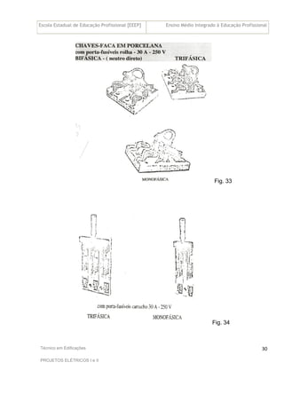 Escola Estadual de Educação Profissional [EEEP] Ensino Médio Integrado à Educação Profissional
Técnico em Edificações
PROJETOS ELÉTRICOS I e II
30
Fig. 33
Fig. 34
 
