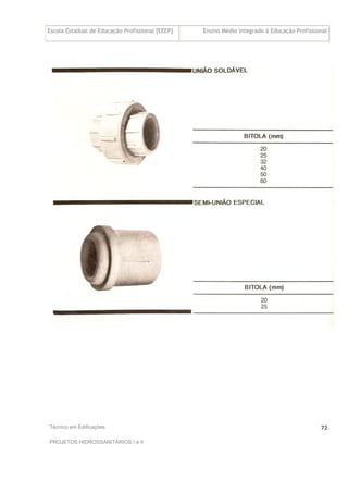 Escola Estadual de Educação Profissional [EEEP] Ensino Médio Integrado à Educação Profissional
Técnico em Edificações
PROJETOS HIDROSSANITÁRIOS I e II
72
 