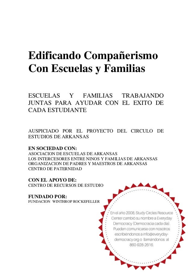 Edificando companerismo con escuelas y familias Slide 2