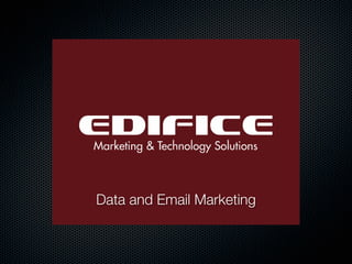 Data and Email Marketing
 