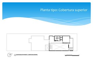 Planta tipo: Cobertura superior
 