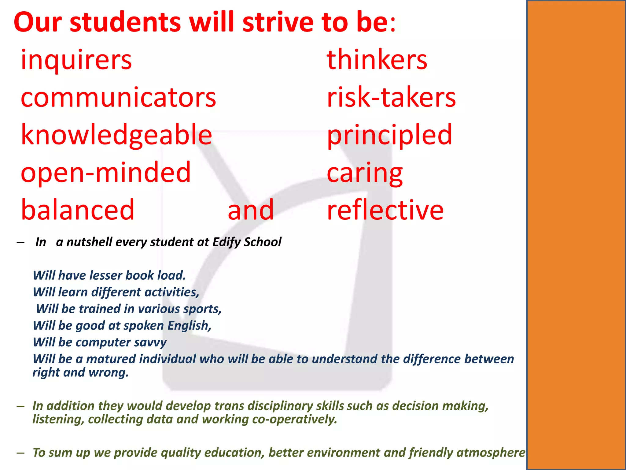 SPORTS FACILITYOUTDOOR GAMES- FOOTBALL                                       BASKETBALL                                       SKATING                                       SWIMMING    INDOOR GAMES -   CARROM BOARD                                       CHESS                                       TABLE TENNISWELL PLANNED CLUB ACTIVITIES TO WILL ENHANCE TALENT  