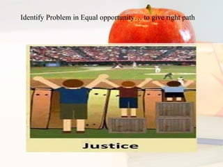 Identify Problem in Equal opportunity… to give right path
 
