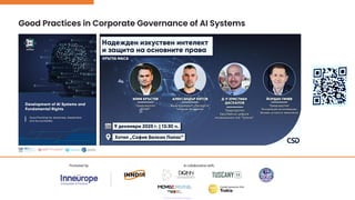 Good Practices in Corporate Governance of AI Systems
 